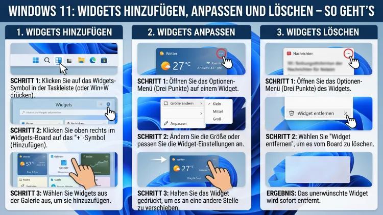 Windows 11: Widgets hinzufügen, anpassen und löschen – So geht’s