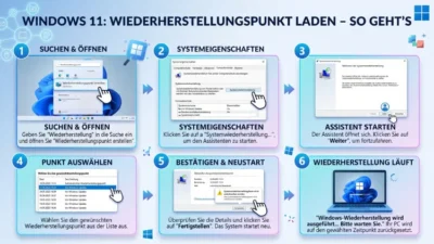 Windows 11: Wiederherstellungspunkt laden – So geht’s