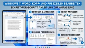 Windows 11 Word: Kopf- und Fußzeilen bearbeiten – So geht’s