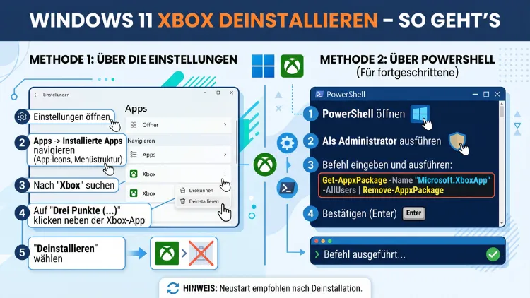 Windows 11 Xbox deinstallieren – So geht’s
