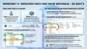 Windows 11: Zwischen HKCU und HKLM wechseln – So geht’s