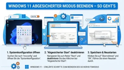 Windows 11 abgesicherter Modus beenden – So geht’s