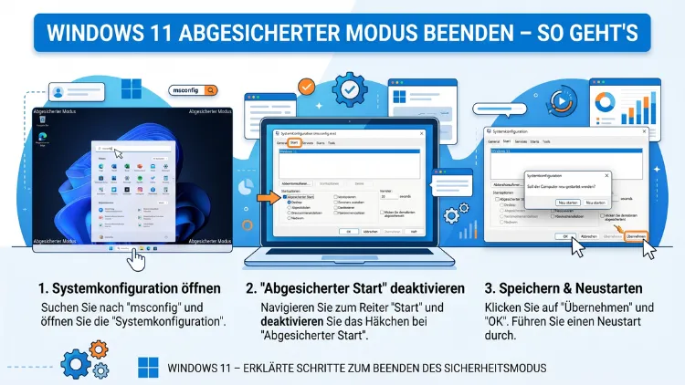 Windows 11 abgesicherter Modus beenden – So geht’s