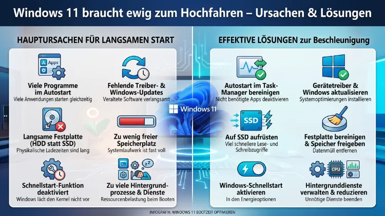 Windows 11 braucht ewig zum Hochfahren – Ursachen & Lösungen