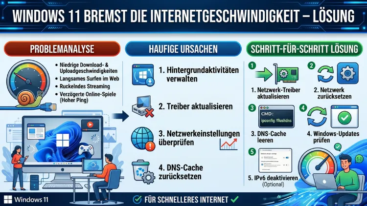 Windows 11 bremst die Internetgeschwindigkeit – Lösung