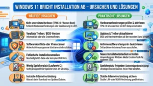 Windows 11 bricht Installation ab – Ursachen und Lösungen