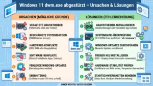 Windows 11 dwm.exe abgestürzt – Ursachen & Lösungen