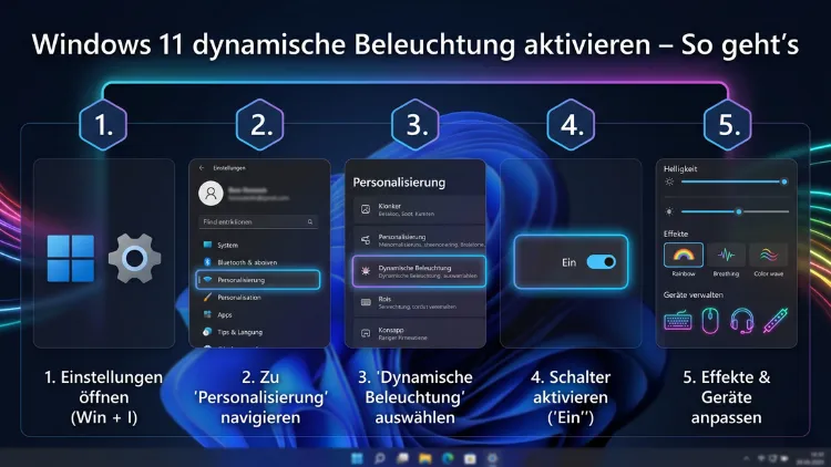 Windows 11 dynamische Beleuchtung aktivieren – So geht’s