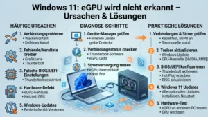 Windows 11: eGPU wird nicht erkannt – Ursachen & Lösungen