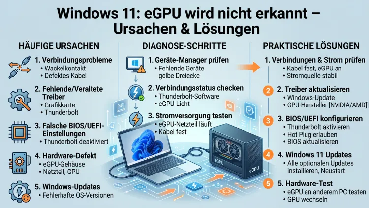 Windows 11: eGPU wird nicht erkannt – Ursachen & Lösungen