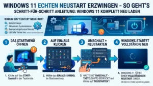 Windows 11 echten Neustart erzwingen – So geht’s