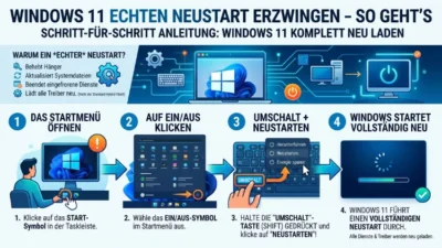 Windows 11 echten Neustart erzwingen – So geht’s