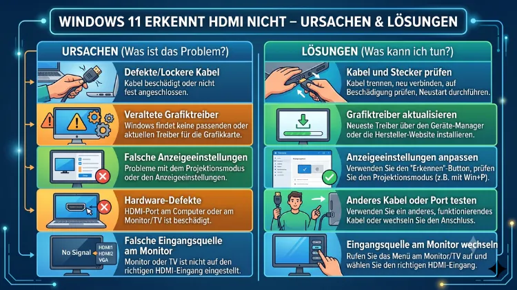 Windows 11 erkennt HDMI nicht – Ursachen & Lösungen