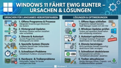 Windows 11 fährt ewig runter – Ursachen & Lösungen