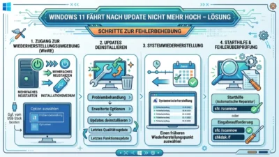 Windows 11 fährt nach Update nicht mehr hoch – Lösung