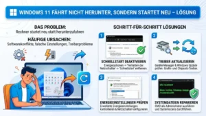 Windows 11 fährt nicht herunter sondern startet neu – Lösung