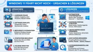Windows 11 fährt nicht hoch – Ursachen & Lösungen