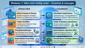 Windows 11 fährt nicht richtig runter – Ursachen & Lösungen