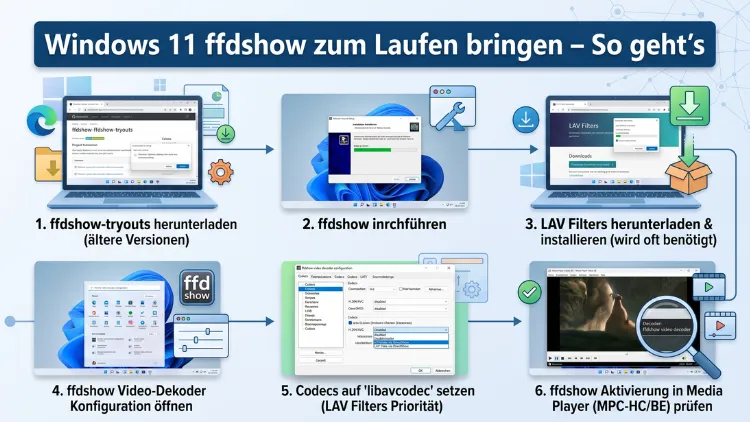 Windows 11 ffdshow zum Laufen bringen – So geht’s
