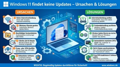 Windows 11 findet keine Updates – Ursachen & Lösungen