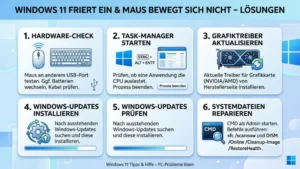 Windows 11 friert ein, Maus bewegt sich nicht – Lösung