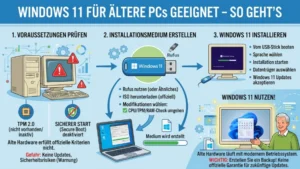 Windows 11 für ältere PCs geignet – So geht’s
