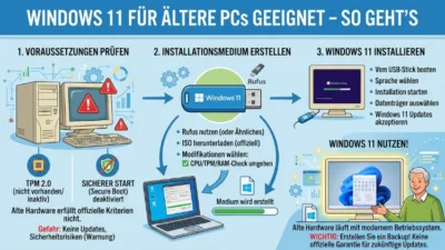 Windows 11 für ältere PCs geignet – So geht’s