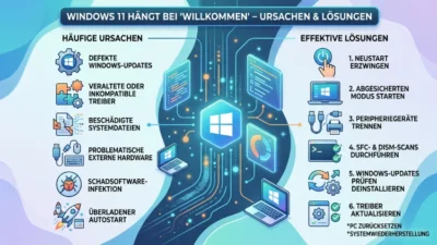 Windows 11 hängt bei "Willkommen" – Ursachen & Lösungen