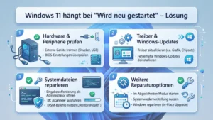 Windows 11 hängt bei "Wird neu gestartet" – Lösung