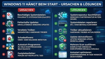 Windows 11 hängt beim Start – Ursachen & Lösungen