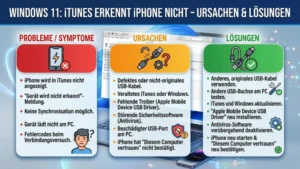 Windows 11 iTunes erkennt iPhone nicht – Ursachen & Lösungen