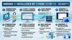 Windows 11 installieren mit Flyoobe (Flyby11) – So geht’s