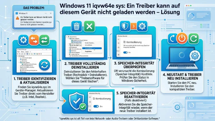 Windows 11 iqvw64e sys: Ein Treiber kann auf diesem Gerät nicht geladen werden – Lösung