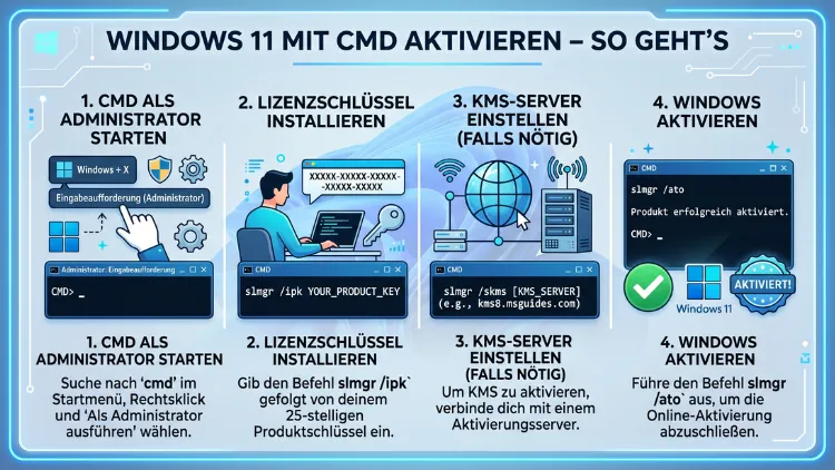Windows 11 mit CMD aktivieren – So geht’s