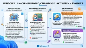 Windows 11 nach Mainboard/CPU-Wechsel aktivieren – So geht’s