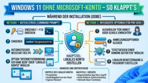 Windows 11 ohne Microsoft-Konto – So klappt’s