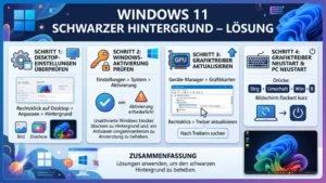 Windows 11 schwarzer Hintergrund – Lösung
