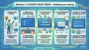 Windows 11 startet nicht mehr – Anleitung zur Lösung