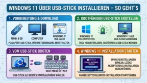 Windows 11 über USB-Stick installieren – So geht’s
