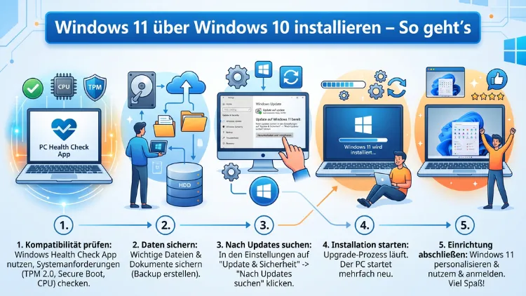 Windows 11 über Windows 10 installieren – So geht’s