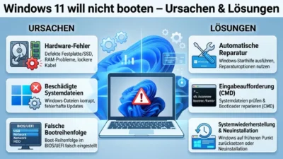 Windows 11 will nicht booten – Ursachen & Lösungen