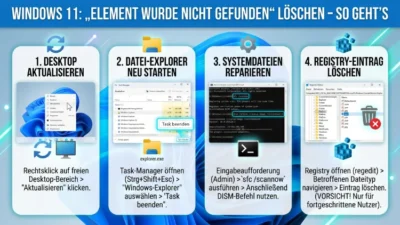 Windows 11: „Element wurde nicht gefunden“ löschen – So geht’s