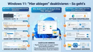 Windows 11: „Hier ablegen“ deaktivieren – So geht’s