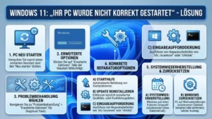 Windows 11: „Ihr PC wurde nicht korrekt gestartet“ – Lösung