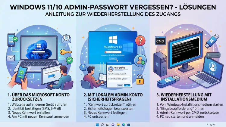 Windows 11/10 Admin Passwort vergessen – Lösung