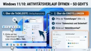 Windows 11/10: Aktivitätsverlauf öffnen – So geht’s