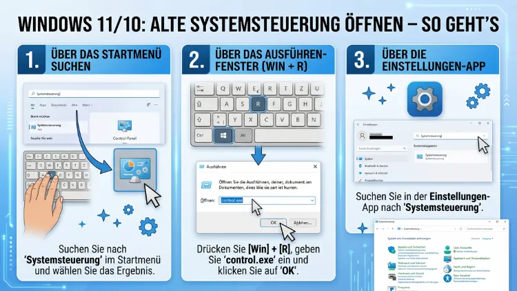 Windows 11/10: Alte Systemsteuerung öffnen – So geht’s