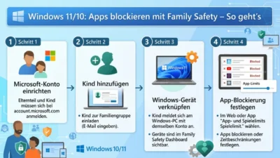 Windows 11/10: Apps blockieren mit Family Safety – So geht’s