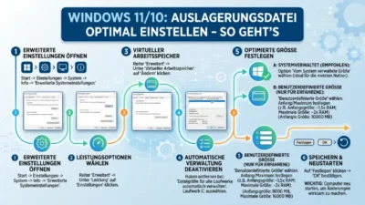 Windows 11/10: Auslagerungsdatei optimal einstellen – So geht’s