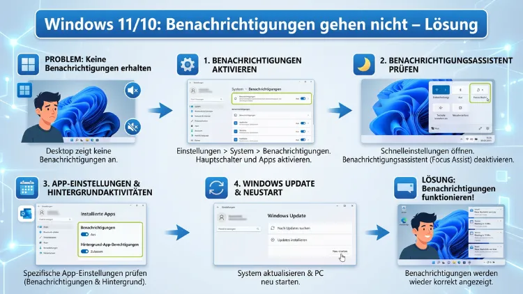 Windows 11/10: Benachrichtigungen gehen nicht – Lösung